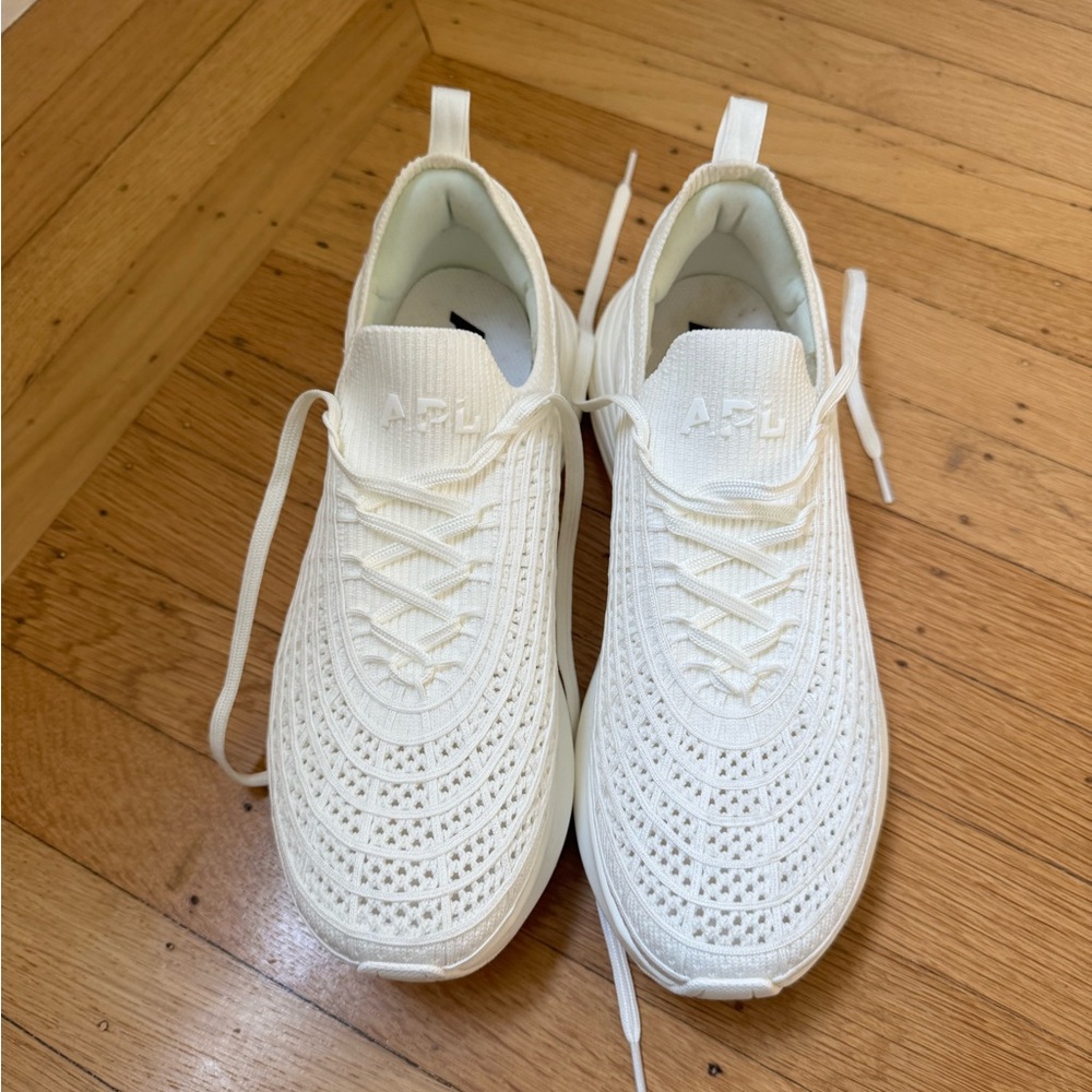 APL Zipline White White Knit Sneakers